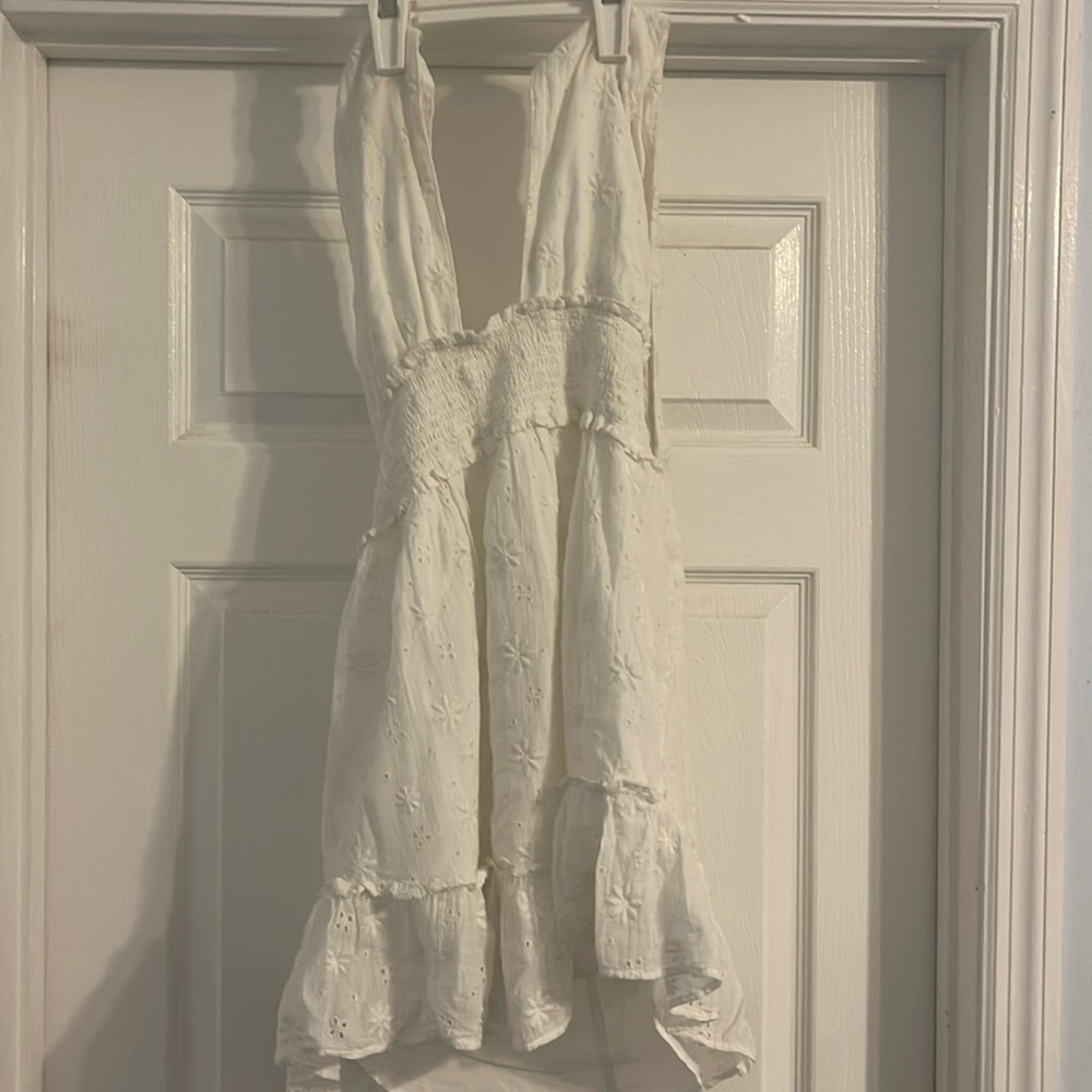 Nwt white flower dress, small/ petite